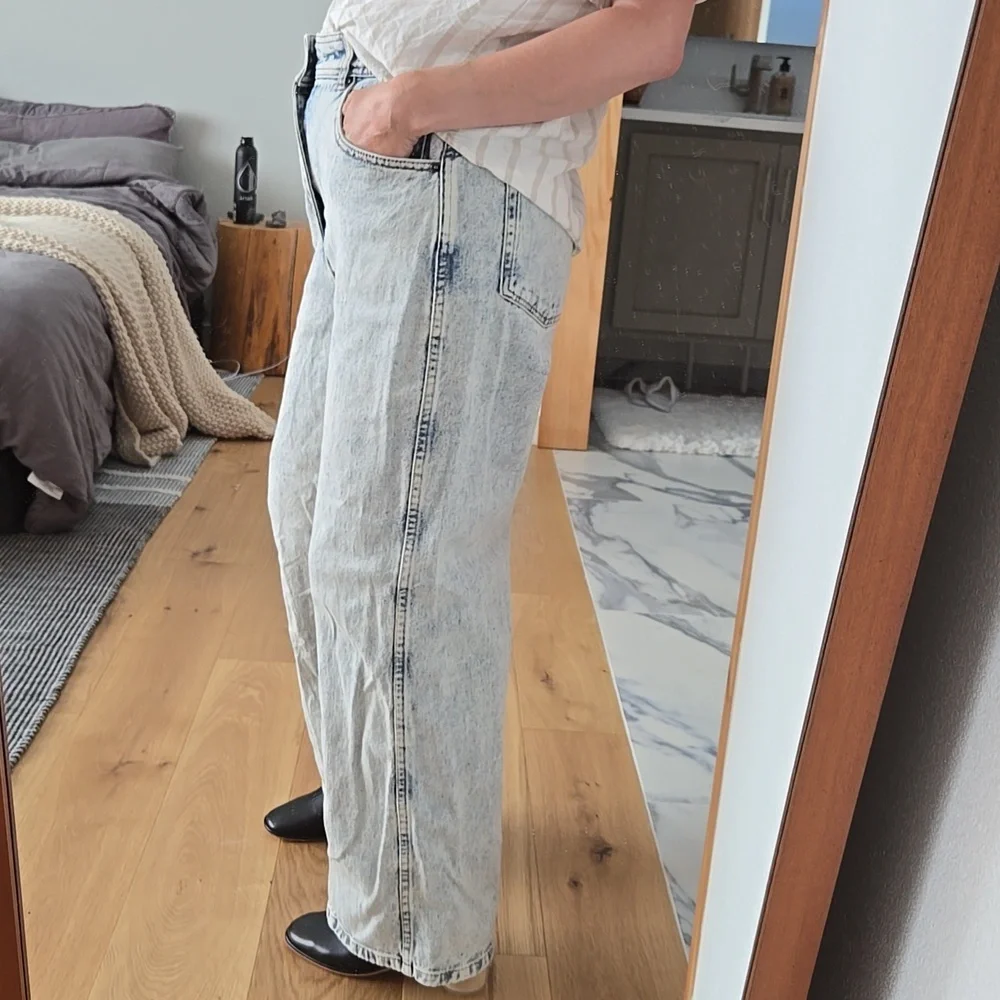 Sézane Le Crop Blue Edge Jeans | French Girl Style I VGUC, size 36 4US - Picture 6 of 13